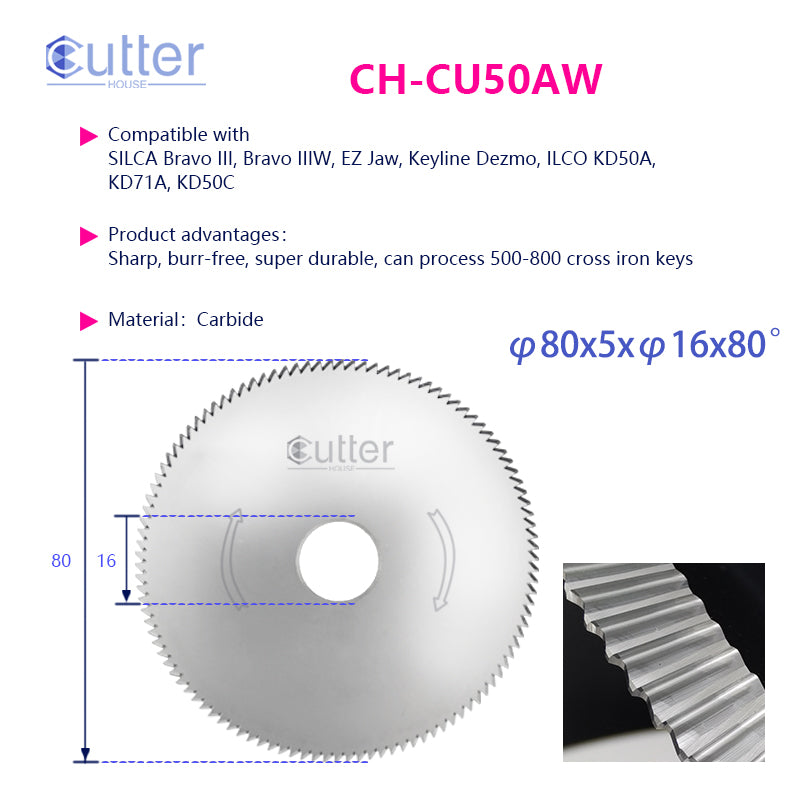 Cutter House CU50 carbide key cutting wheel
