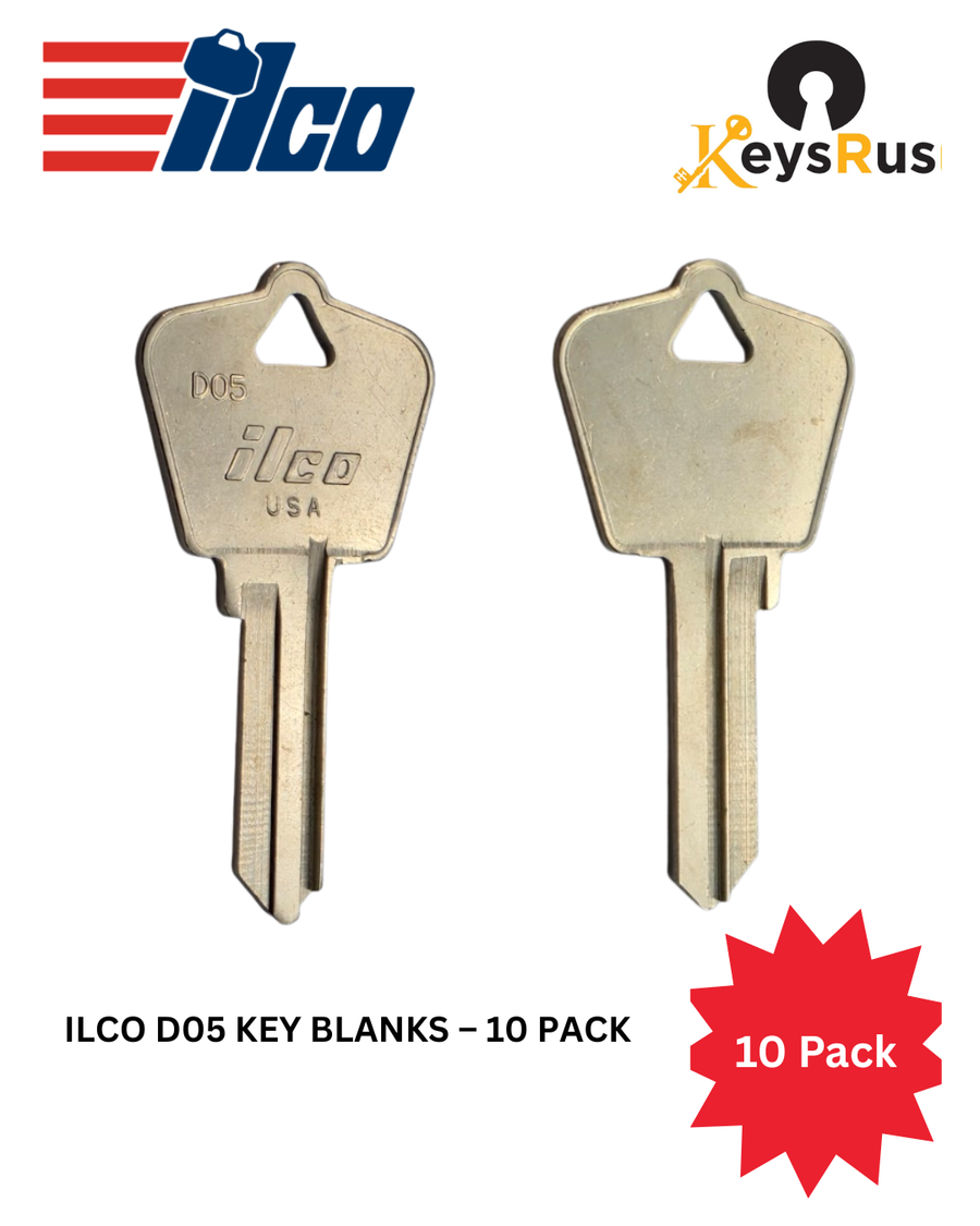 ILCO D05 Key Blanks, 10 Pack