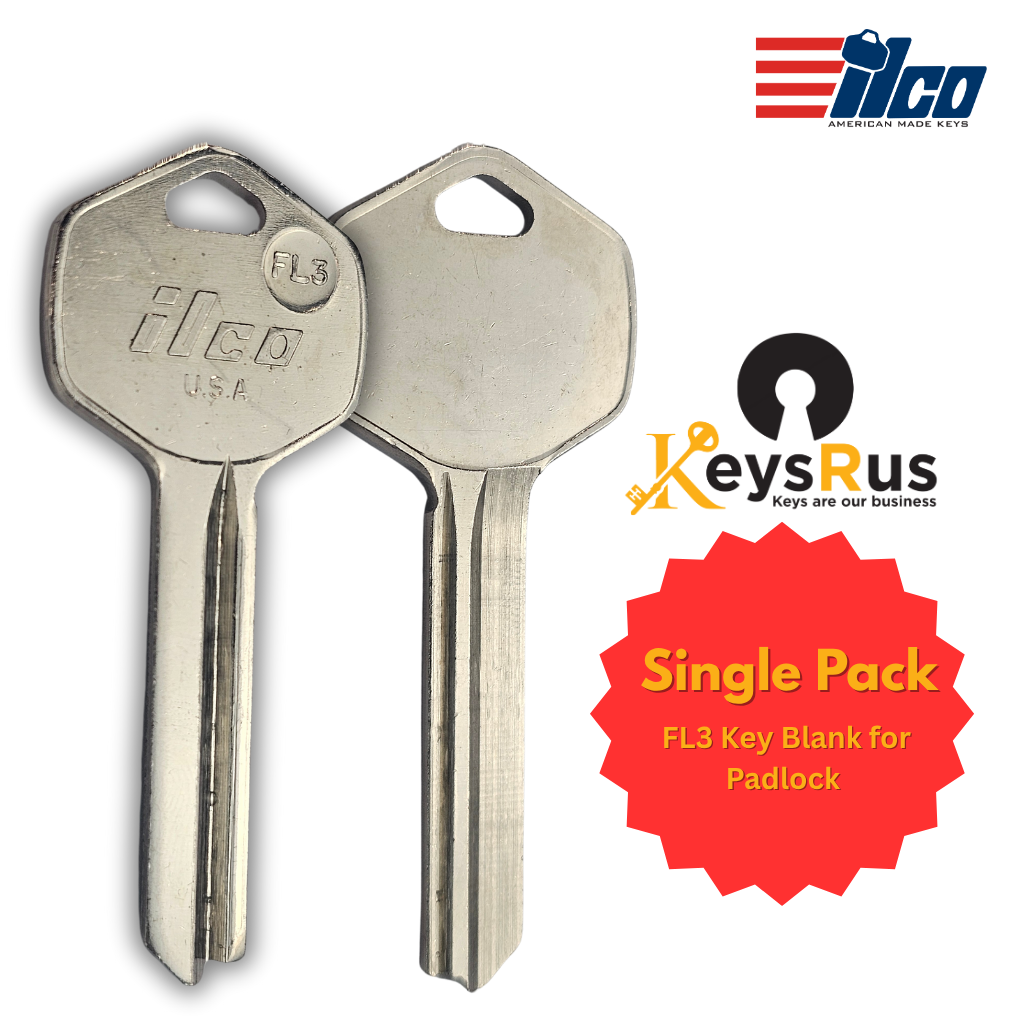 FL3 Key Blank – Padlock Keyway – Single – ILCO