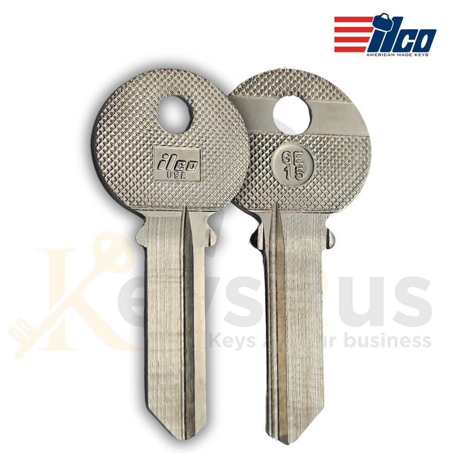 GE15 Key Blanks, 10-Pack (ILCO), For General Residential & Commercial Locks