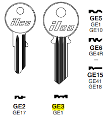 GE3 Key blank single key
