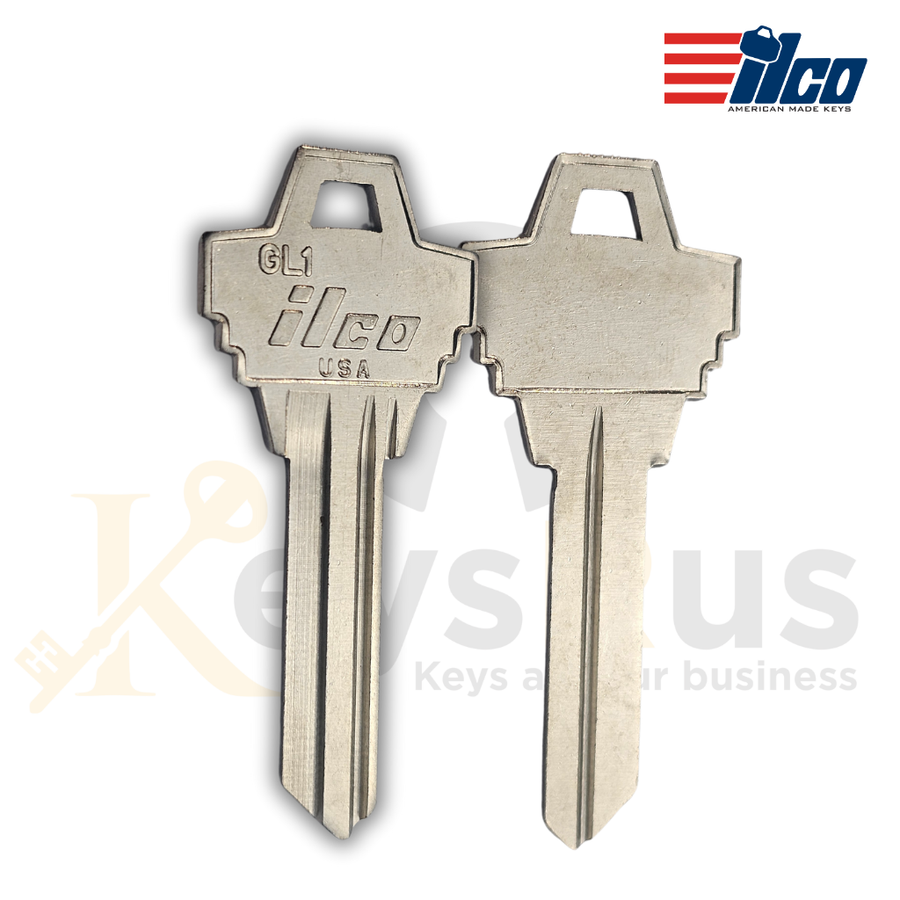 GL1 GOAL Key Blanks, 10-Pack, Premium Brass Blanks for GOAL Lock Systems