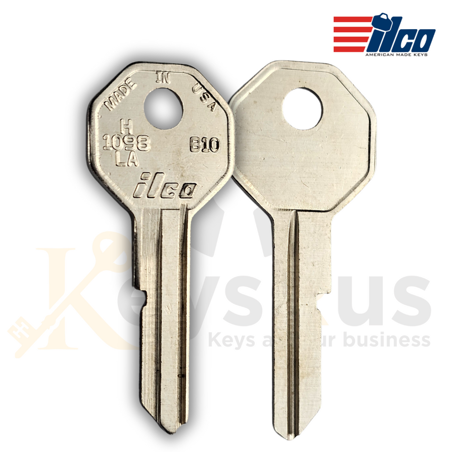 H1098LA / B10 Construction Equipment Key Blank, 10 pack