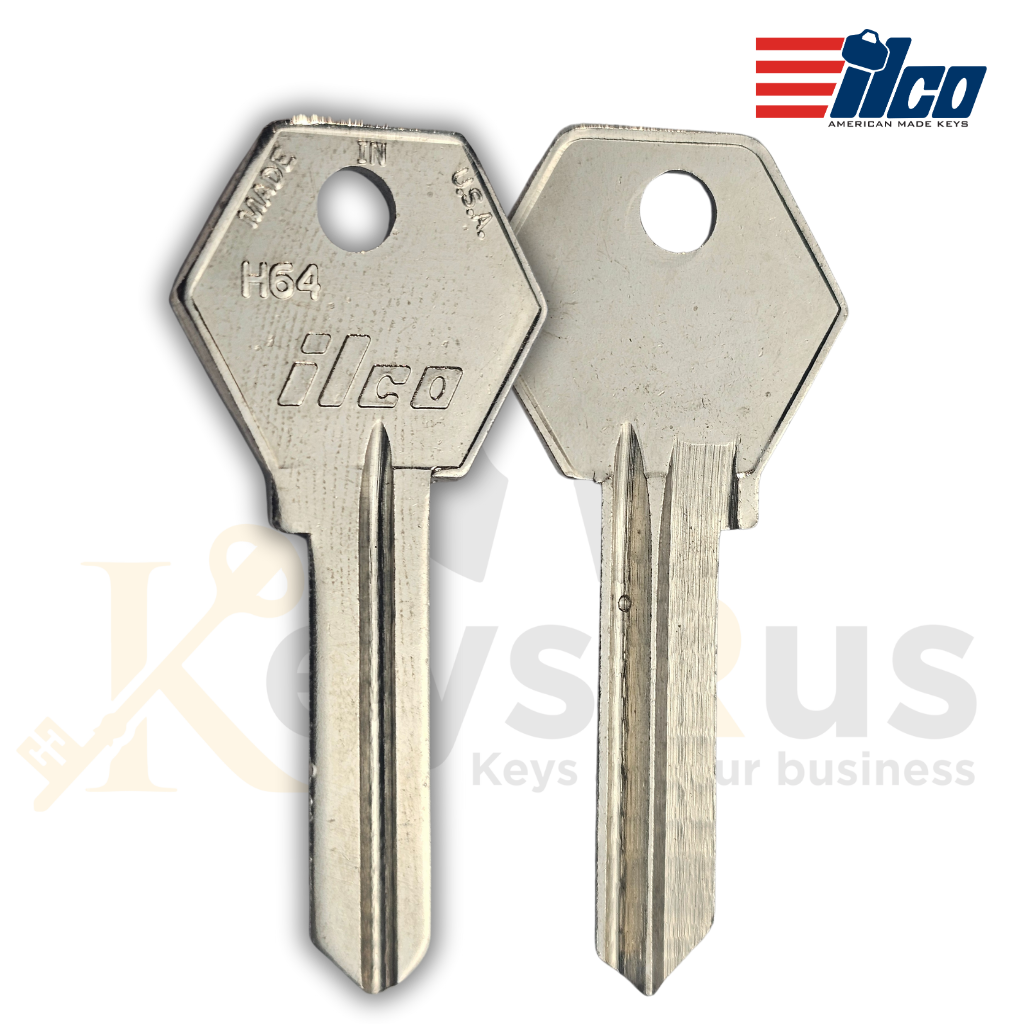H64 / RS2 Key Blanks – 10-Pack (ILCO) | For Residential & Utility Locks