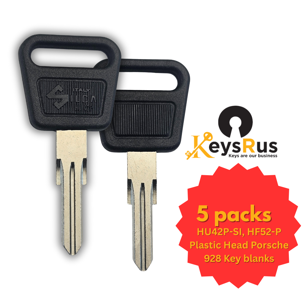 HU42P-SI, HF52-P Plastic Head Porsche 928 Key blank ILCO single key