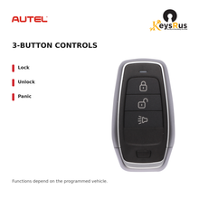 Autel IKEYAT3P Standard 3-Button Universal Smart Key — 3-button controls: Lock, Unlock, Panic