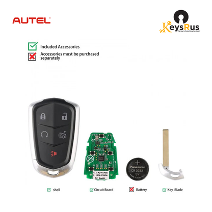 Autel GM005AL GM Style 5-Button Universal Smart Key — key construction and components