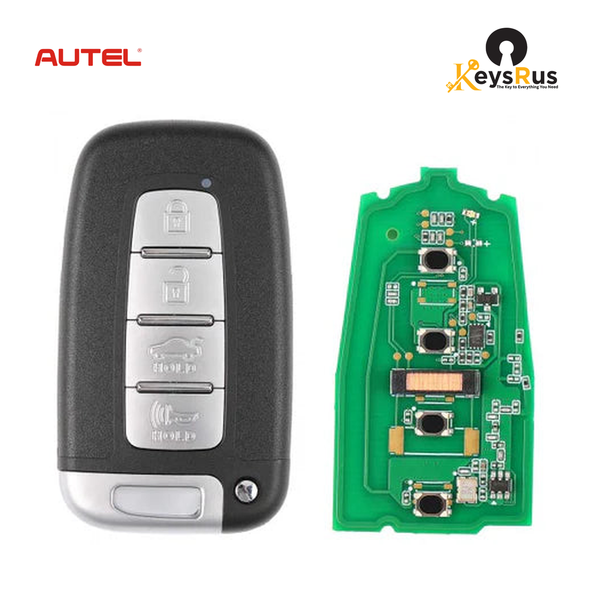 Autel HY004AL Hyundai Style 4-Button Universal Smart Key — key construction and components