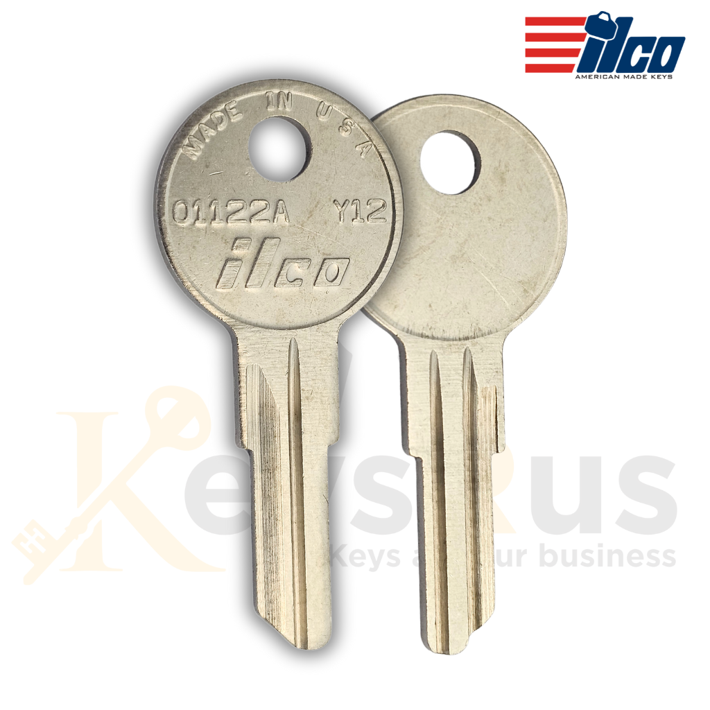 ILCO 01122A / Y12 Key Blanks – 10 Pack | Brass | Compatible with Yale, RV, Toolbox, and Vintage Lock Systems