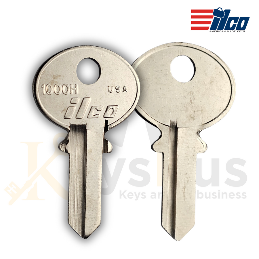 ILCO 1000H/ CO21 Key Blank, Uncut Key for Corbin Hardware, Brass Keyway H 10 pack