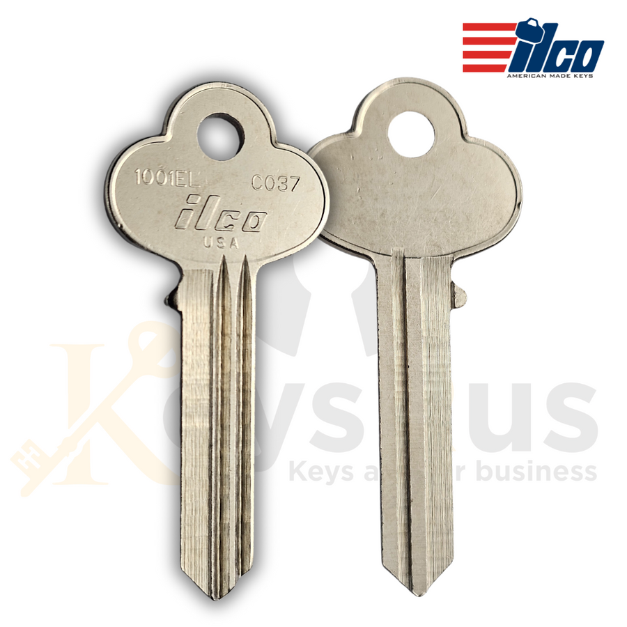ILCO 1001EL / CO37 Key Blanks, 10 Pack, 7-Pin Nickel-Plated Key Blank for Residential & Commercial Locks