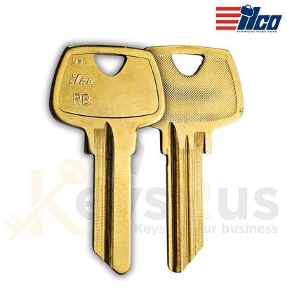 ILCO 1007RB Key Blanks, 10 Pack, 5-Pin RB Section Key for Sargent Locks, Nickel Silver