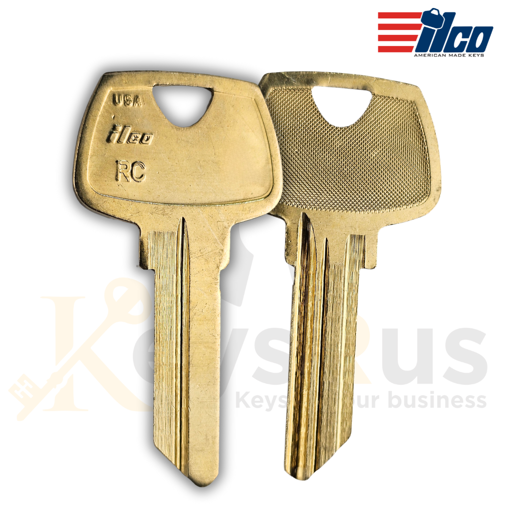 ILCO 1007RC Key Blanks, 10 Pack, 5-Pin RC Section Key for Sargent Locks, Nickel-Plated Brass