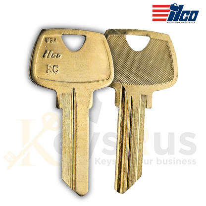 ILCO 1007RC Key Blanks, 10 Pack, 5-Pin RC Section Key for Sargent Locks, Nickel-Plated Brass