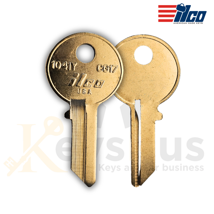 ILCO 1041Y / CG17 Key Blanks, 10 Pack, Brass, Compatible with Chicago, Diebold, Globe Wernicke, Hon, Arctic Cat & More