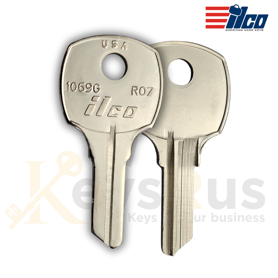 ILCO 1069G / RO7 Cabinet Key Blank, 10 / Pack