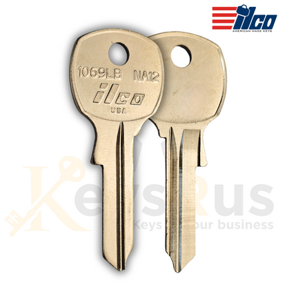 ILCO 1069LB / NA12 Key Blanks – 10 Pack | Fits NCL, National Cabinet, American Device, USPS, Florence & More