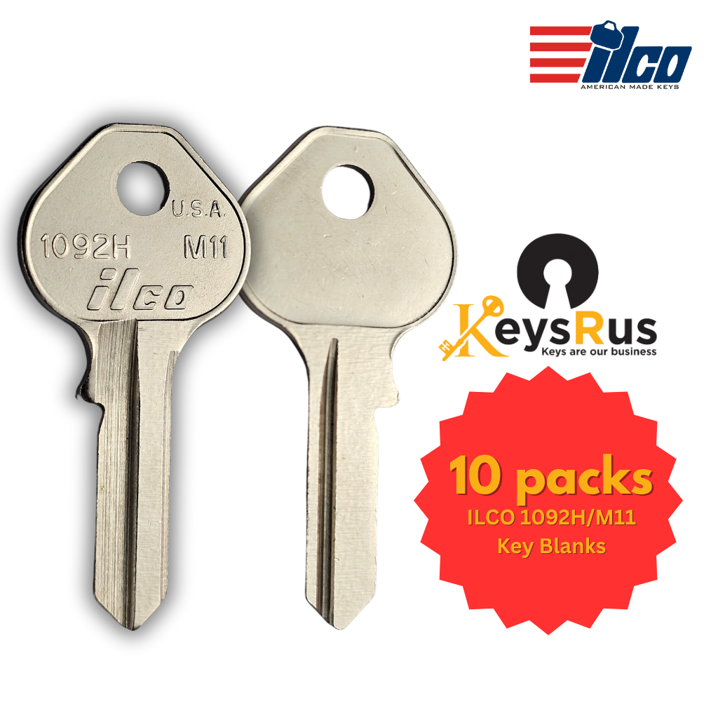 M11 / 1092H Key Blank – Master Lock Padlock Keyway – 10-Pack – ILCO