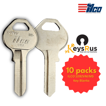 M5 / 1092VM Key Blank – Master Lock Padlock Keyway – 10-Pack – ILCO