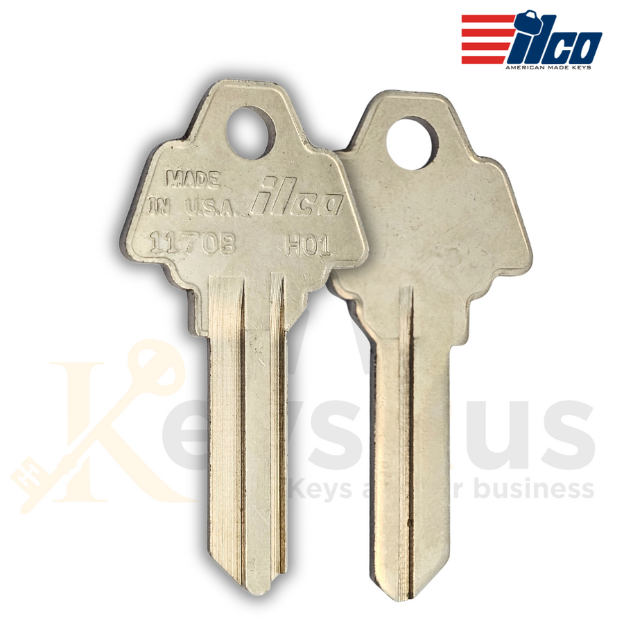 ILCO 1170B / HO1 Key Blanks, 10 Pack, H01 5-Pin Keyway, Residential & Commercial Use