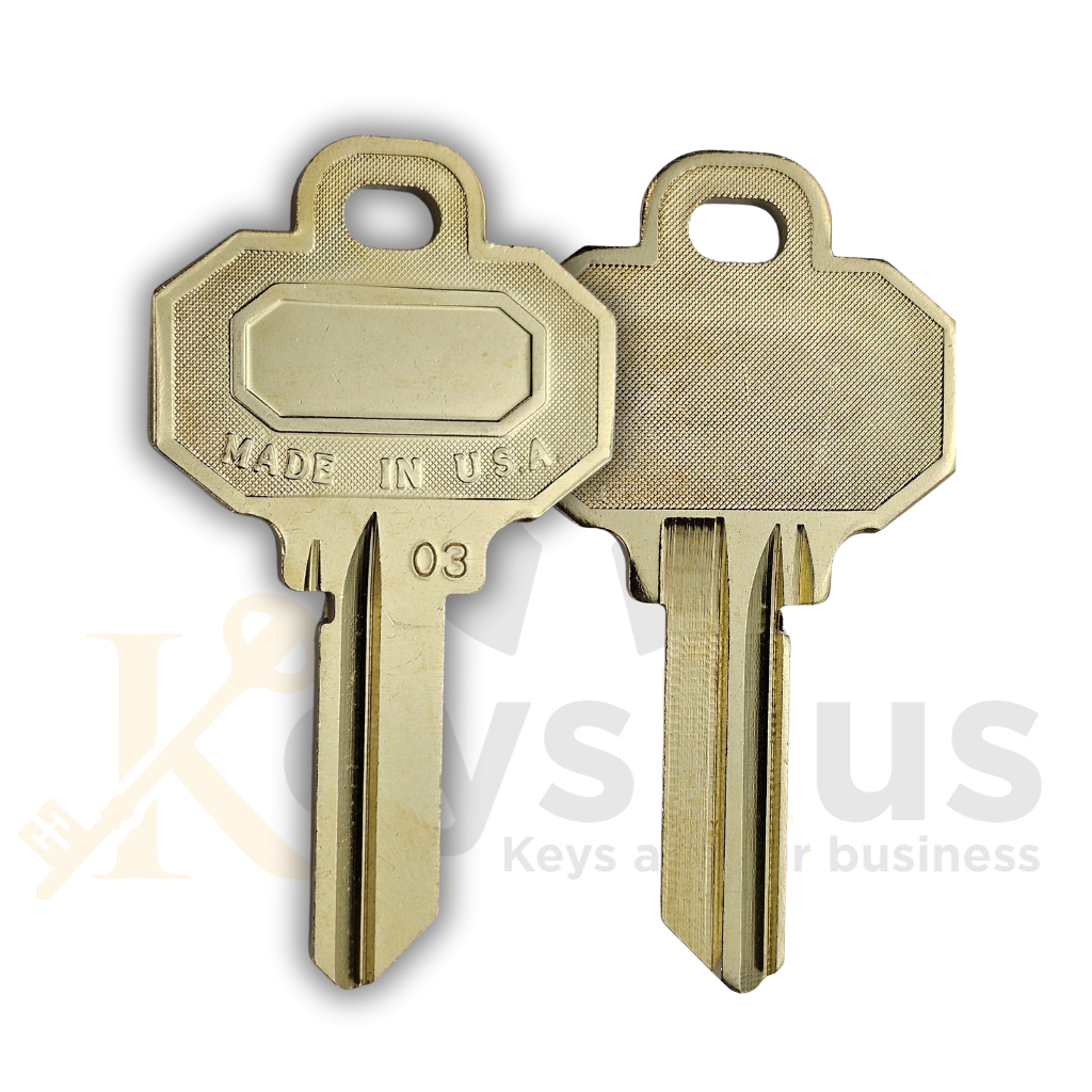 ILCO 1510 / SC1 Key Blanks, 5-Pin, Nickel Silver, C Section, 10 Pack, Uncut for Schlage Locks