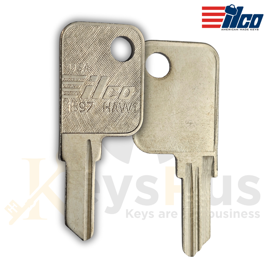 ILCO 1597 / HAW1 Key Blanks, 10 Pack, Fits Haworth, Anderson Hickey, Hudson, nVision Furniture Locks