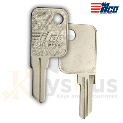 ILCO 1598 / HAW2 / JMA HAW3D Key Blanks, 10 Pack, Fits Haworth, Anderson Hickey, Hudson, nVision Furniture Locks