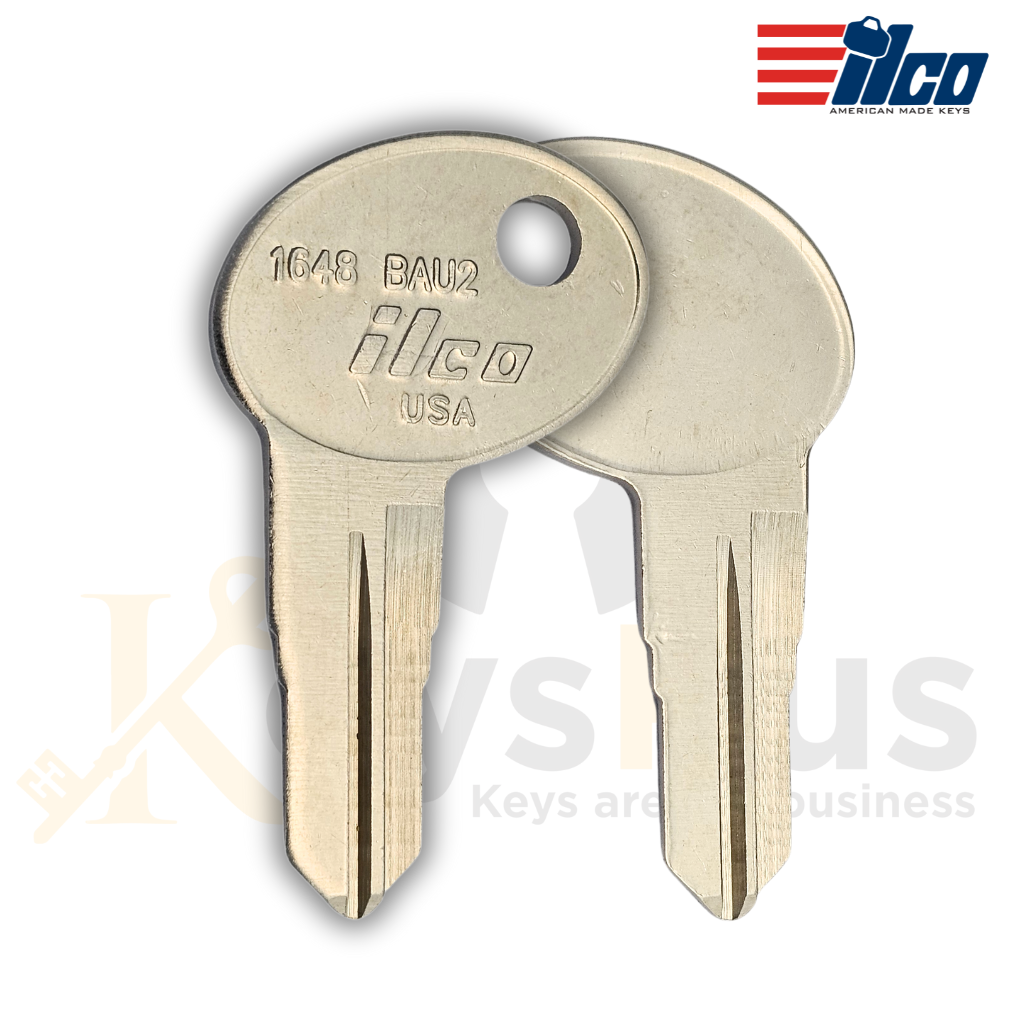 ILCO 1648 / BAU2 Key Blank, For Bauer, Eberhard, Featherlite, Jayco, Leer (AE01, AE060), 10 Pack