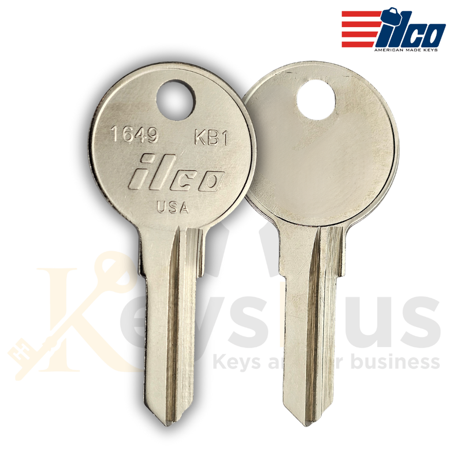 ILCO 1649 / KB1 Furniture Key Blank, 10 pack