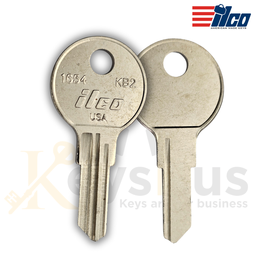 ILCO 1654 / KB2 Furniture Key Blank, 10 pack