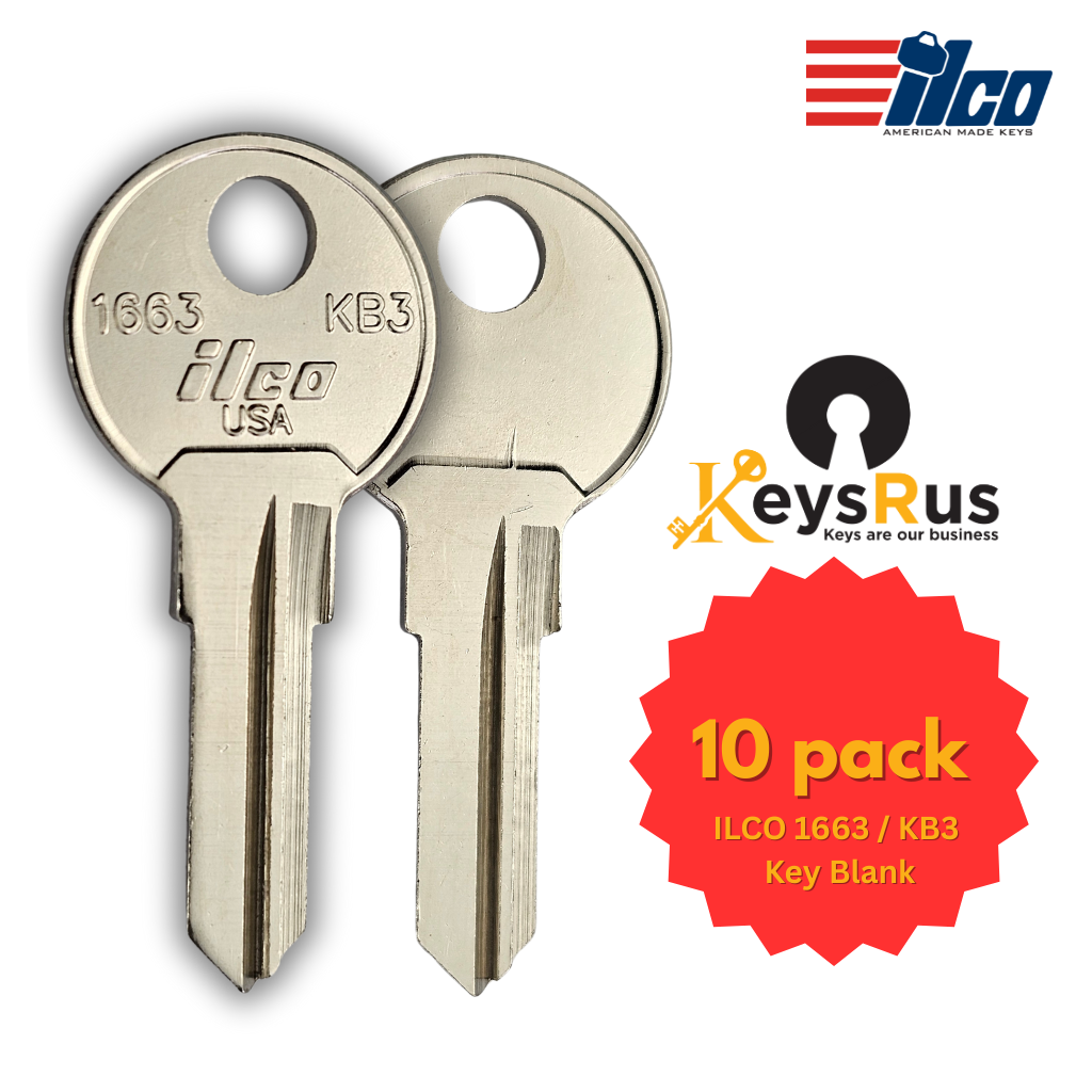 ILCO 1663 / KB3 Key Blank – 10/Pack