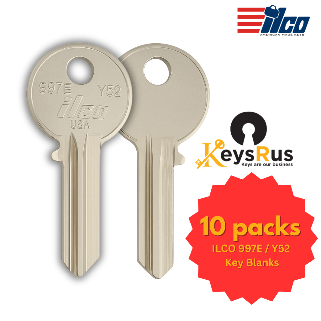 997E / Y52 Key Blank – Yale Keyway – NP – 10-Pack – ILCO