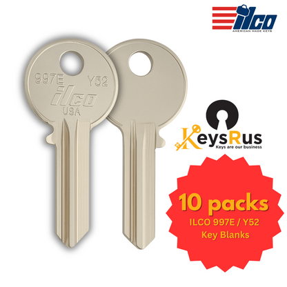 997E / Y52 Key Blank – Yale Keyway – NP – 10-Pack – ILCO