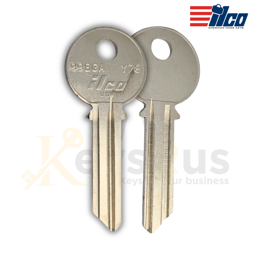 ILCO 998GA / Y78 Key Blanks, 10 Pack
