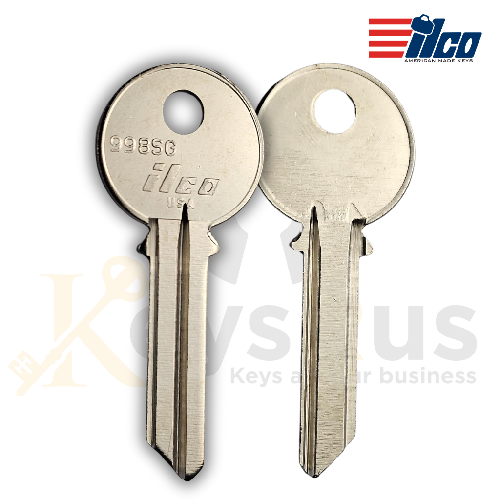 ILCO 998SG Key Blank, Uncut Steel Key for Sargent Locks, 10 pack