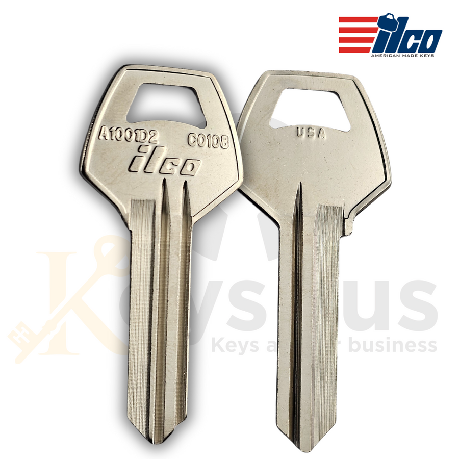 ILCO A1001D2 / CO108 Key Blanks, 10 Pack
