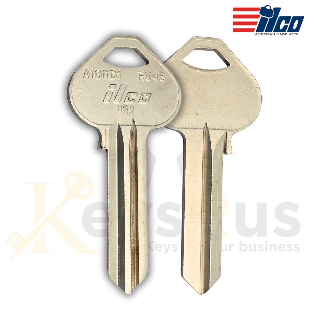 ILCO A1011D1 / RU46 Key Blanks – D1 Section – 6 Pin for Russwin Locks | Brass | 10 Pack