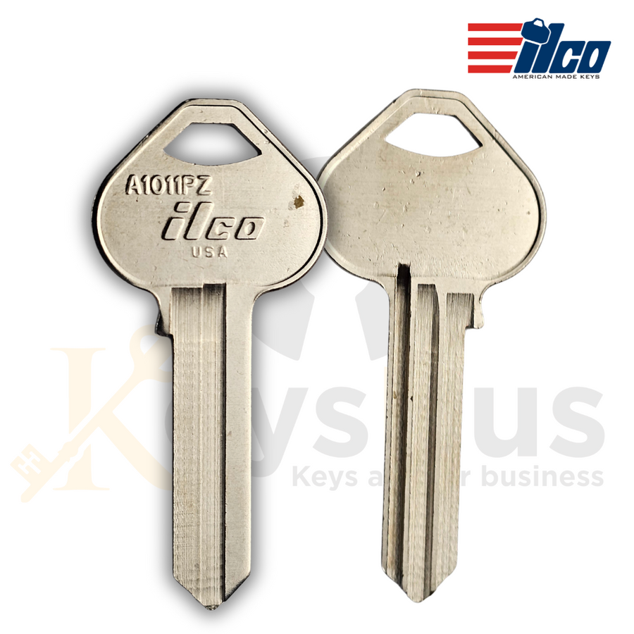 ILCO A1011PZ Key Blank, Uncut Brass Key for Arrow Locks, Profile PZ