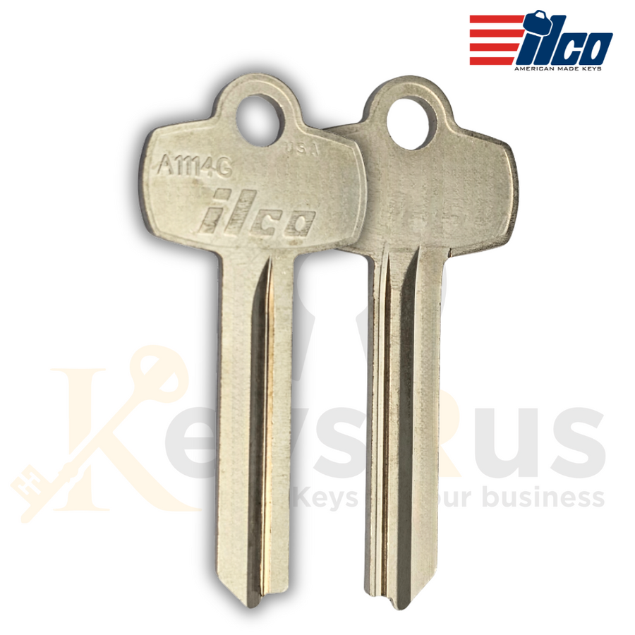 ILCO A1114G SFIC Key Blank, G Section, 5 / 6 / 7 Pin, 10 / Pack, Compatible with Best Interchangeable Core Locks, Nickel Silver
