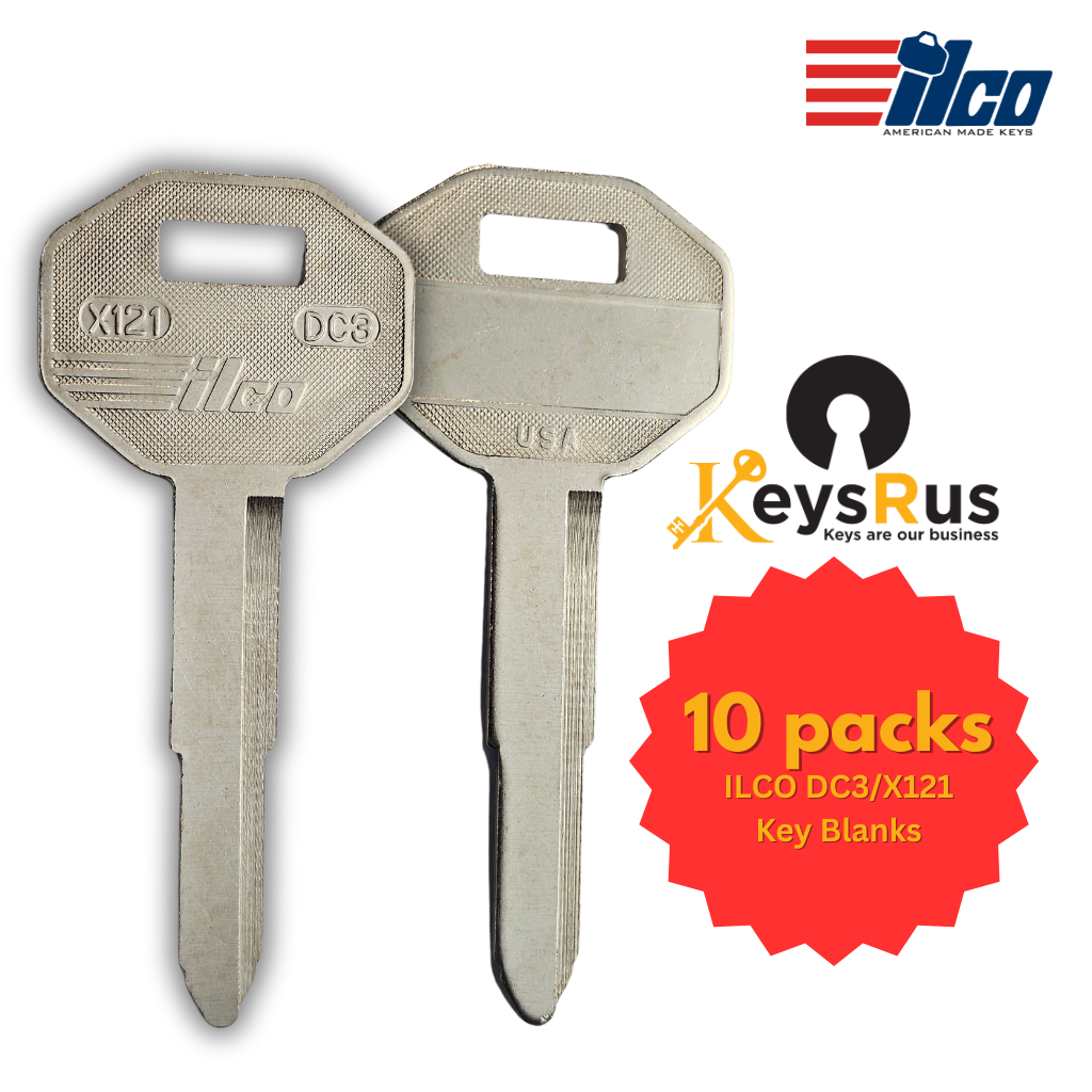 DC3 / X121 Key Blank – Dexter by Schlage Keyway – BR – ILCO