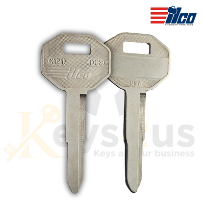 ILCO DC3 / X121 Key Blank, Uncut Brass Key for Dexter by Schlage Locks, Single or Bulk