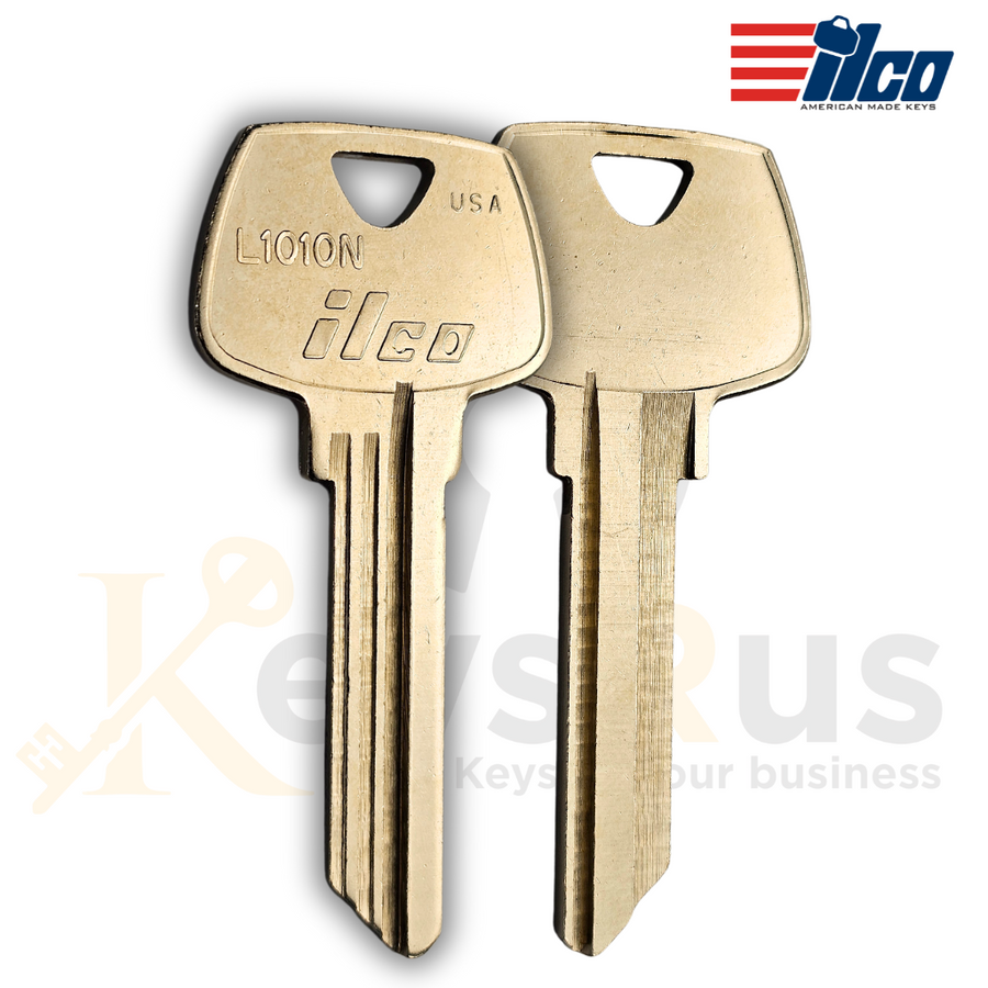 ILCO L1010N Key Blanks, 10 Pack, 6-Pin Key for Sargent & Gay Lite Locks, Nickel-Plated Brass