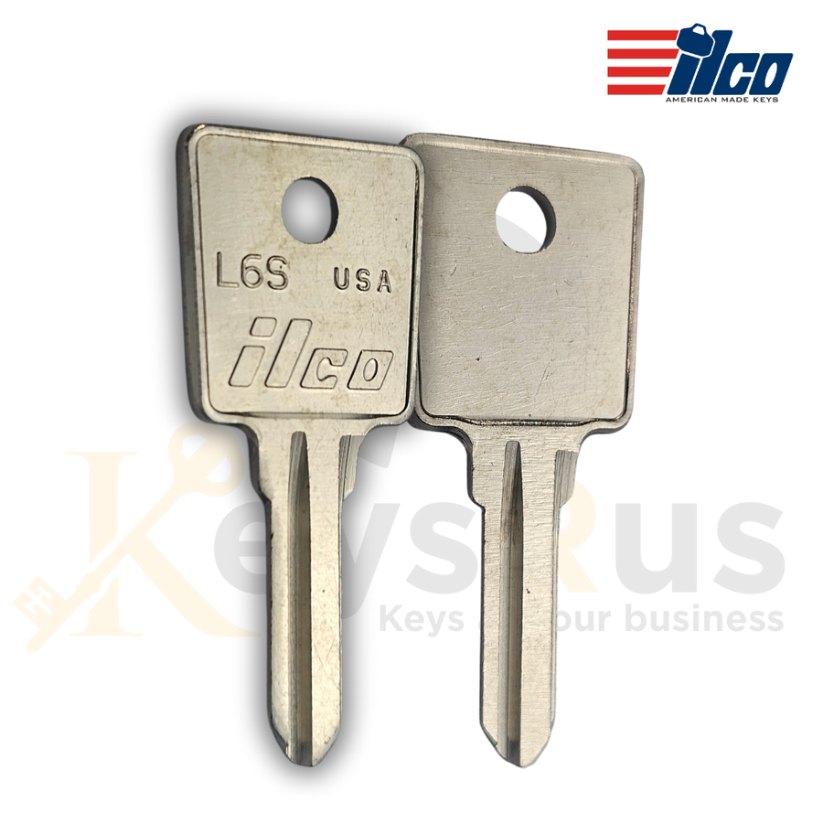 ILCO L6S Key Blanks, 10 Pack, Furniture & Cabinet Lock Key Blank, Compatible with Abbess, Bostich, Delsey, Hafele, LAS, SWS, Votex Roof Racks & More