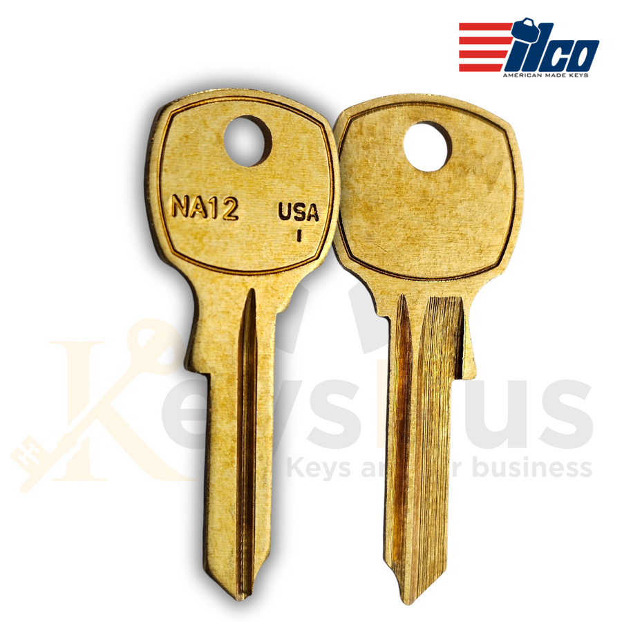 ILCO NA12-BR Key Blanks, 10 Pack, Fits NCL, National Cabinet, American Device, USPS, Florence & More
