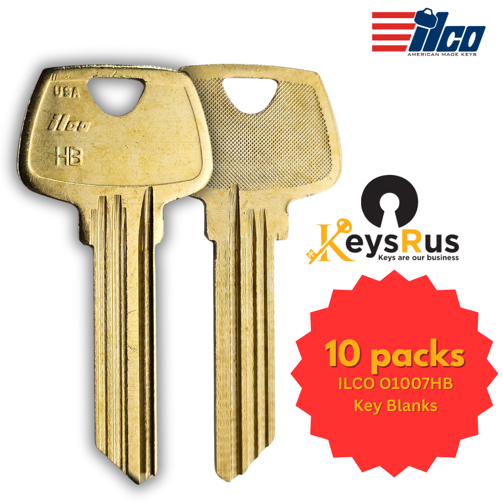 O1007HB Key Blank – 6-Pin Sargent HB Keyway – Nickel Silver – 10-Pack – ILCO