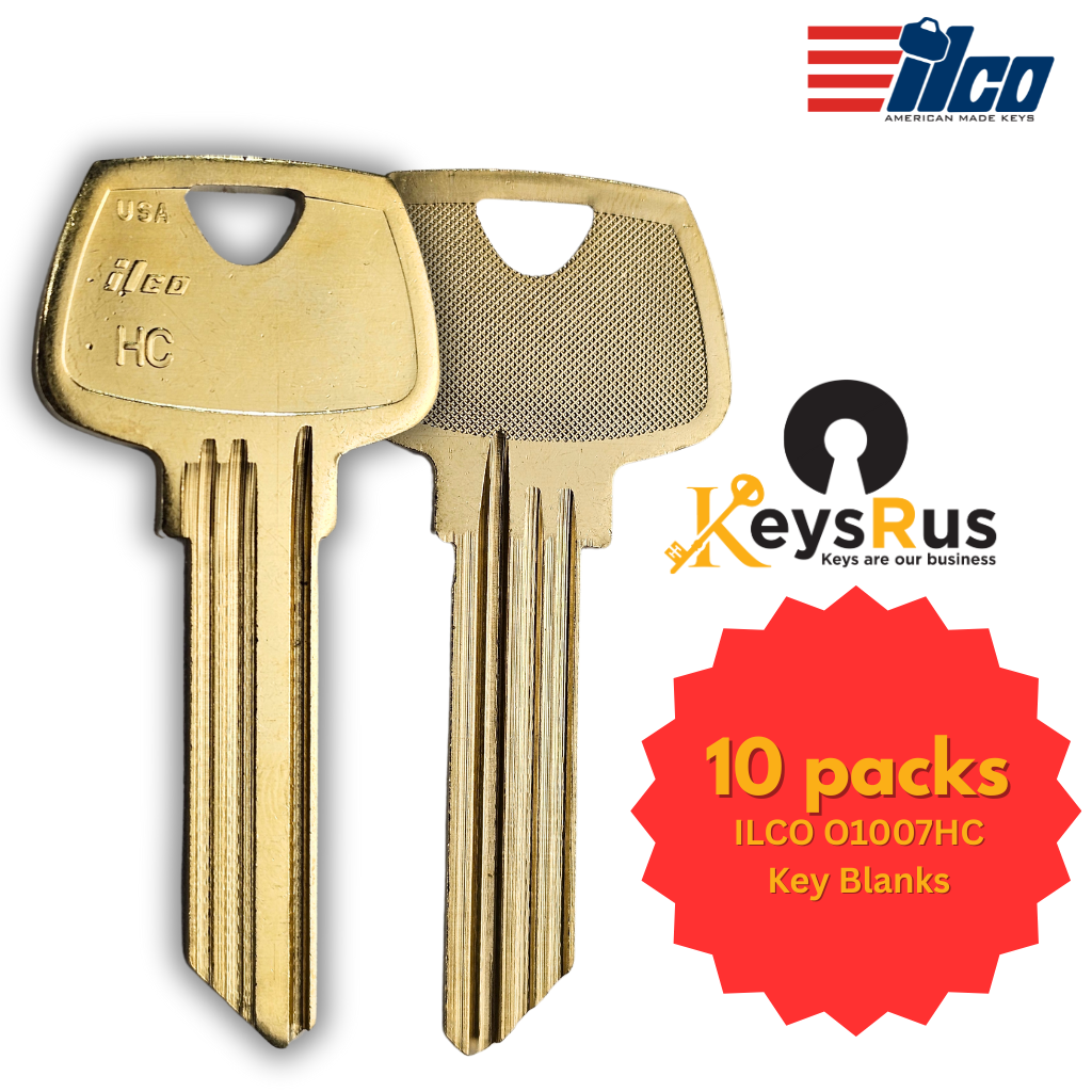 O1007HC Key Blank – 6-Pin Sargent HC Keyway – Nickel Silver – 10-Pack – ILCO