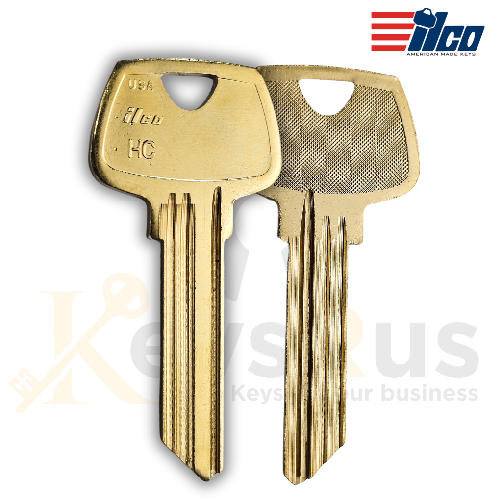 ILCO O1007HC Key Blanks, 10 Pack, 6-Pin HC Section Key for Sargent Locks, Nickel Silver