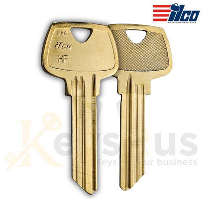 ILCO O1007HF Key Blanks, 10 Pack, 6-Pin HF Section Key for Sargent Locks, Nickel Silver