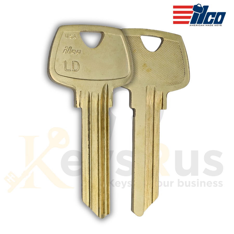 ILCO O1007LD / U07LD Sargent Key Blank, 6-Pin, 10 pack, LD Section, Nickel Silver