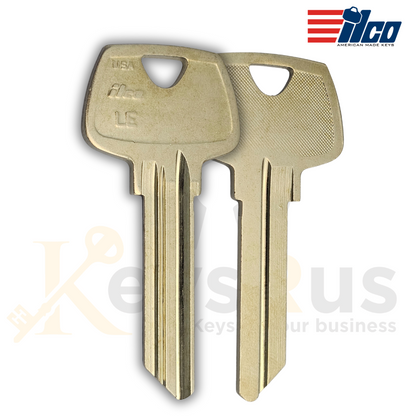 ILCO O1007LE / U07LE Sargent Key Blank, 6-Pin, 10 pack, LE Section, Nickel Silver